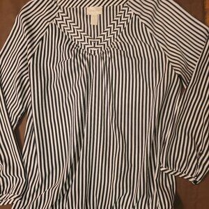 Chico Black/White Striped Blouse